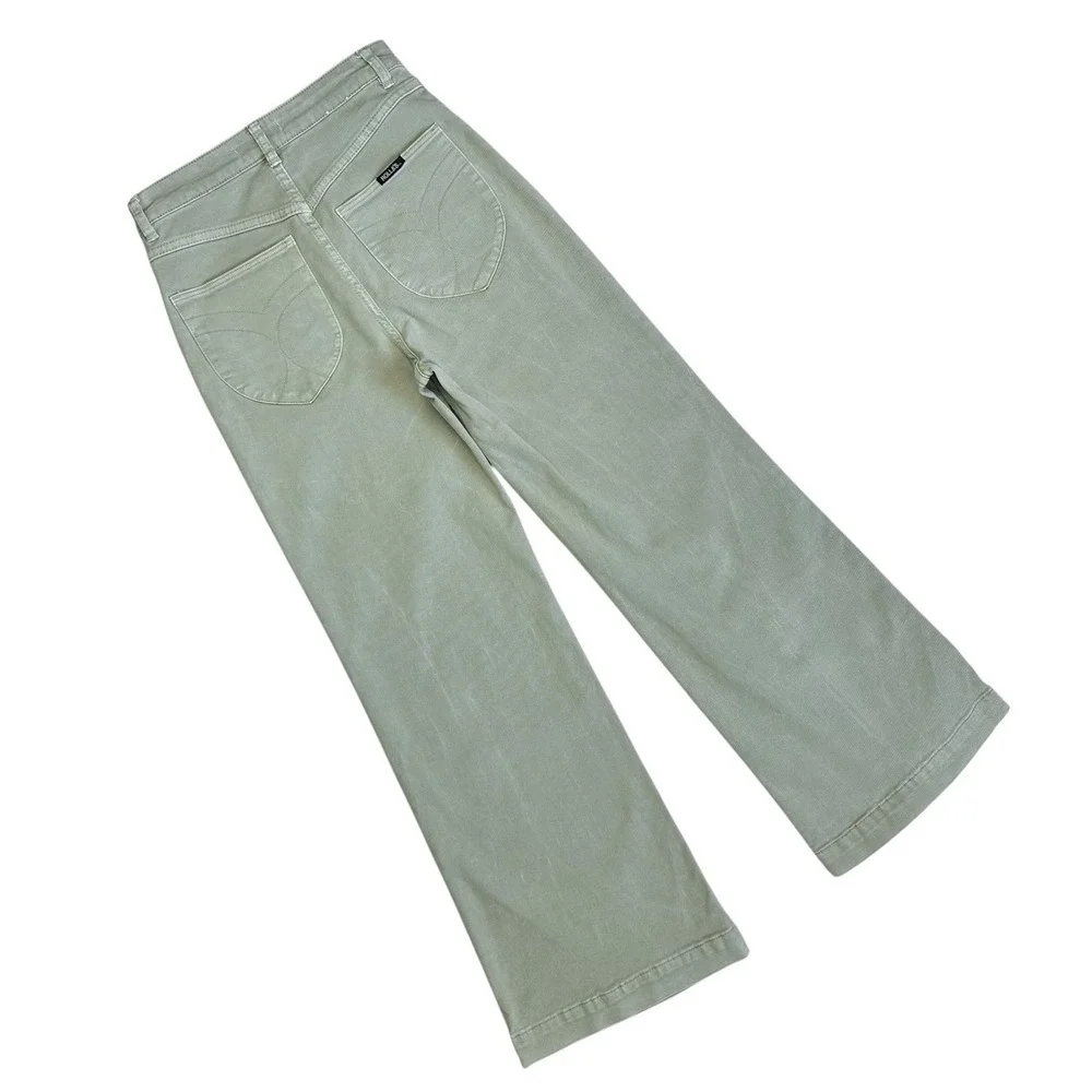 Rollas Sailor High Rise Wide Leg Jeans Women 27 Green Gray Australia Going Out